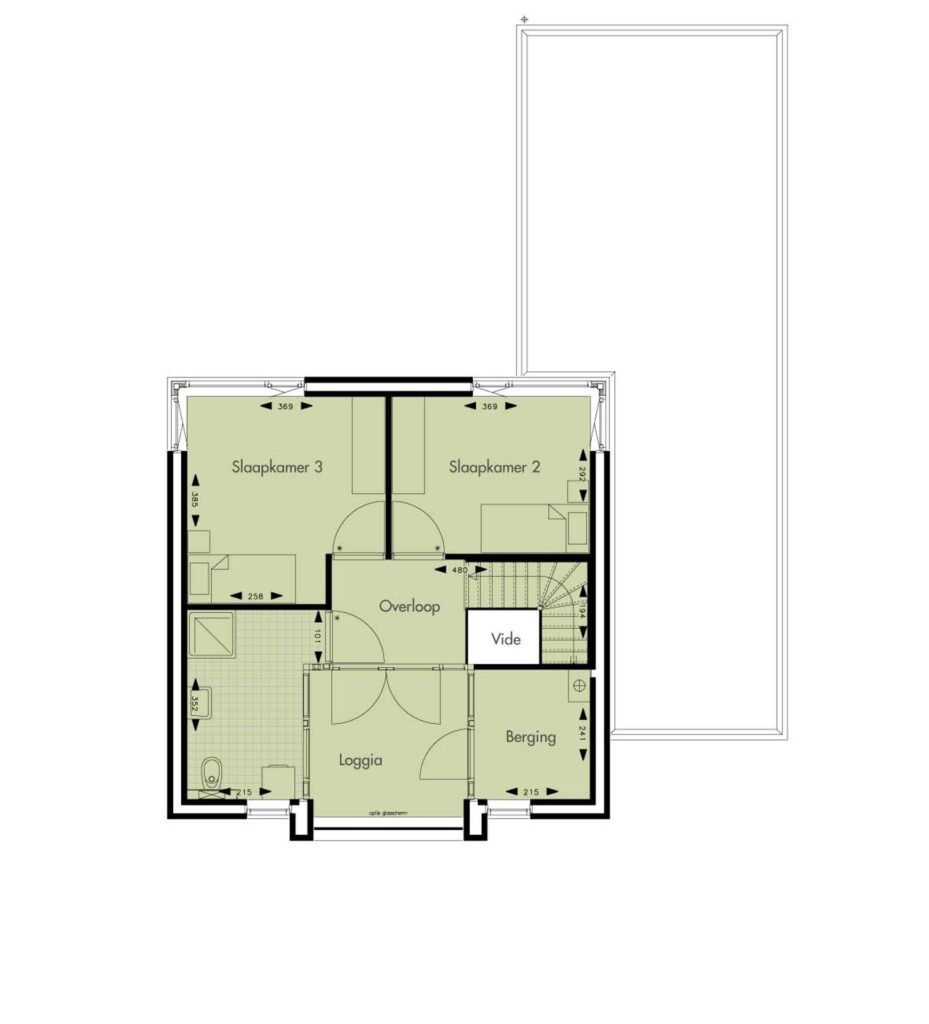 Parkresidentie, 6 villa's 0ong
